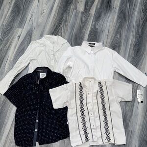 Place White and Blue Patterned Shirt